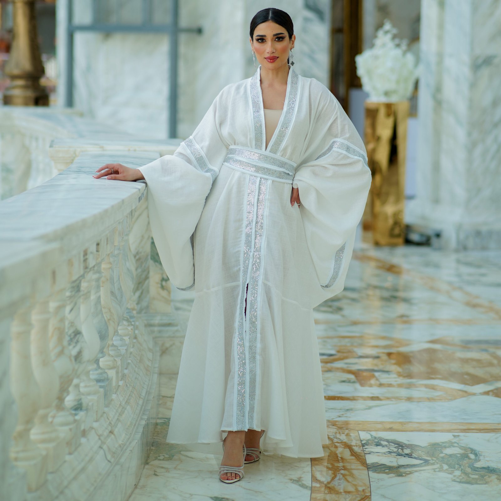 Crystal Linen Kaftan