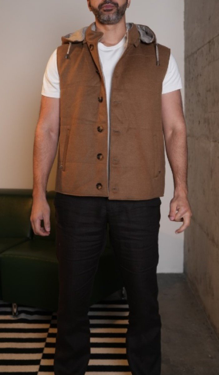 Soleil Cashmere Hooded Vest